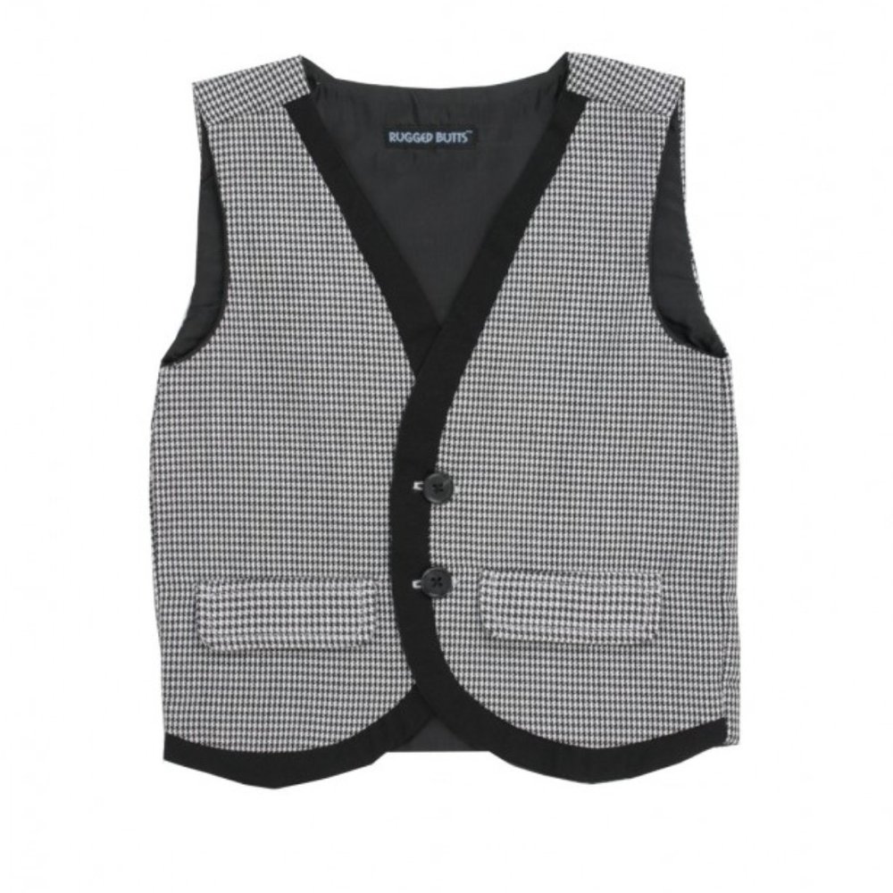 Rugged Butts Vest Black and White